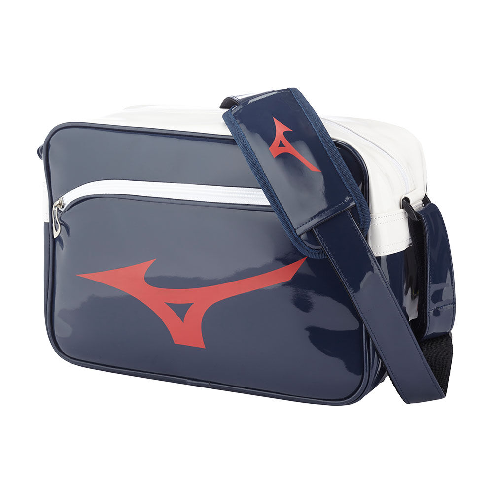 Mochila Mizuno RB Enamel M - Homem - Azul Marinho/Vermelhas - PTBED3460